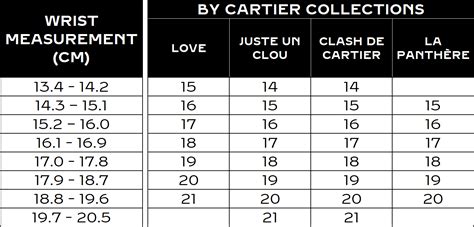 cartier necklace size guide